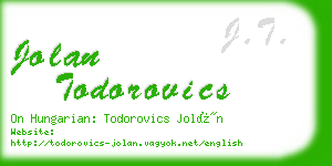 jolan todorovics business card